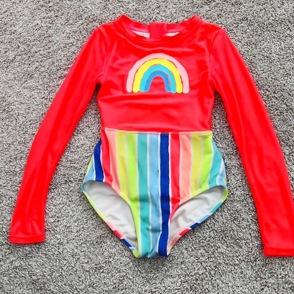 Cat & Jack Swimsuit Little Girl Size XS (4/5)
